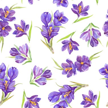 Mor timsahların suluboya izleri. Kusursuz desen, kumaş baskısı, ambalaj kağıdı. Bahar suluboya çiçekleri.