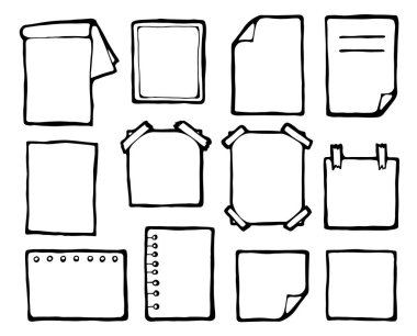 Kağıt yaprak vektör set