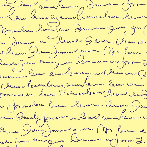 Ručně Psaný Abstraktní Text Pozadí Vektorovým Monochromatickým Skriptem — Stockový vektor