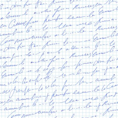 El yazısıyla yazılmış soyut metin pürüzsüz desen, vektör el yazısı arkaplanı, elle çizilmiş mürekkep metninin taklit edilmesi