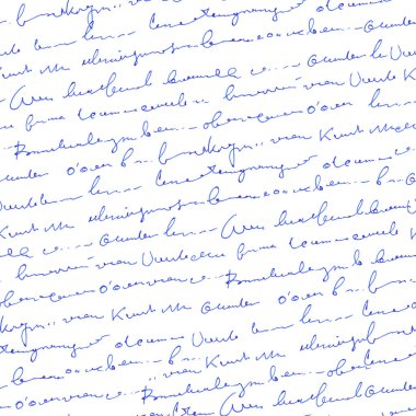 El yazısıyla yazılmış soyut metin pürüzsüz desen, vektör el yazısı arkaplanı, elle çizilmiş mürekkep metninin taklit edilmesi