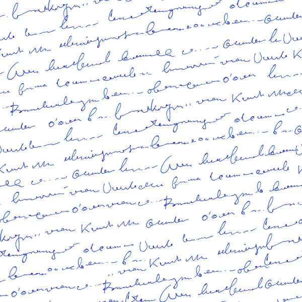 Padrão Sem Emenda Texto Abstrato Manuscrito Fundo Script Cursivo Vetorial — Vetor de Stock