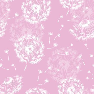 Karahindiba esintisi el çizimi vektörsüz desen