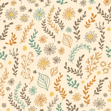 Kusursuz çiçek deseni, vektör çiçek arkaplanı