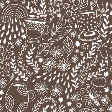 Kusursuz çiçek deseni, vektör çiçek arkaplanı