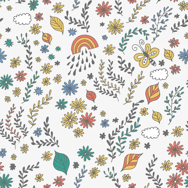 Motif Floral Sans Couture Fond Fleur Vectorielle — Image vectorielle