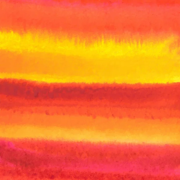 Textura Aquarelle Vector Colorido Pintado Mano Fondo Rayas Amarillas Naranjas — Archivo Imágenes Vectoriales