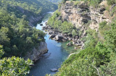 Dağ manzaralı dağ nehri