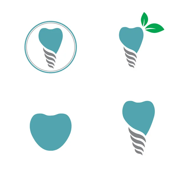 Σετ Logo οδοντιατρική δόντι — Διανυσματικό Αρχείο