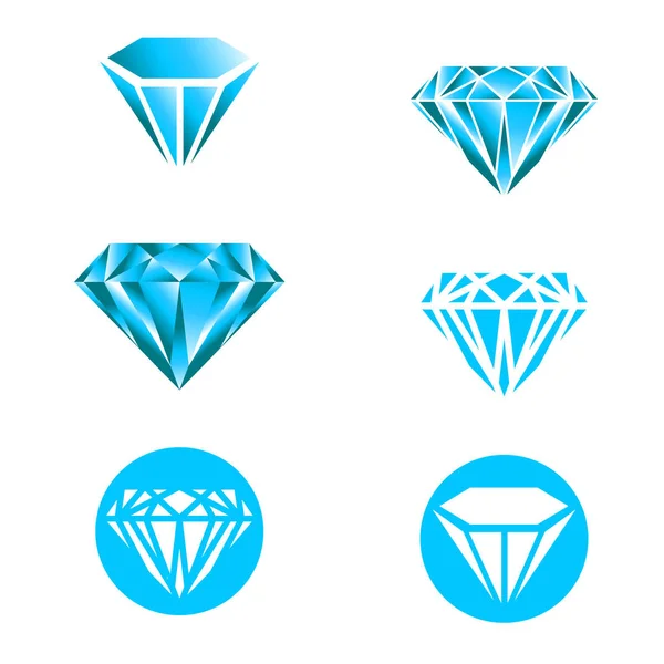 Conjunto de logotipo de diamante — Vetor de Stock
