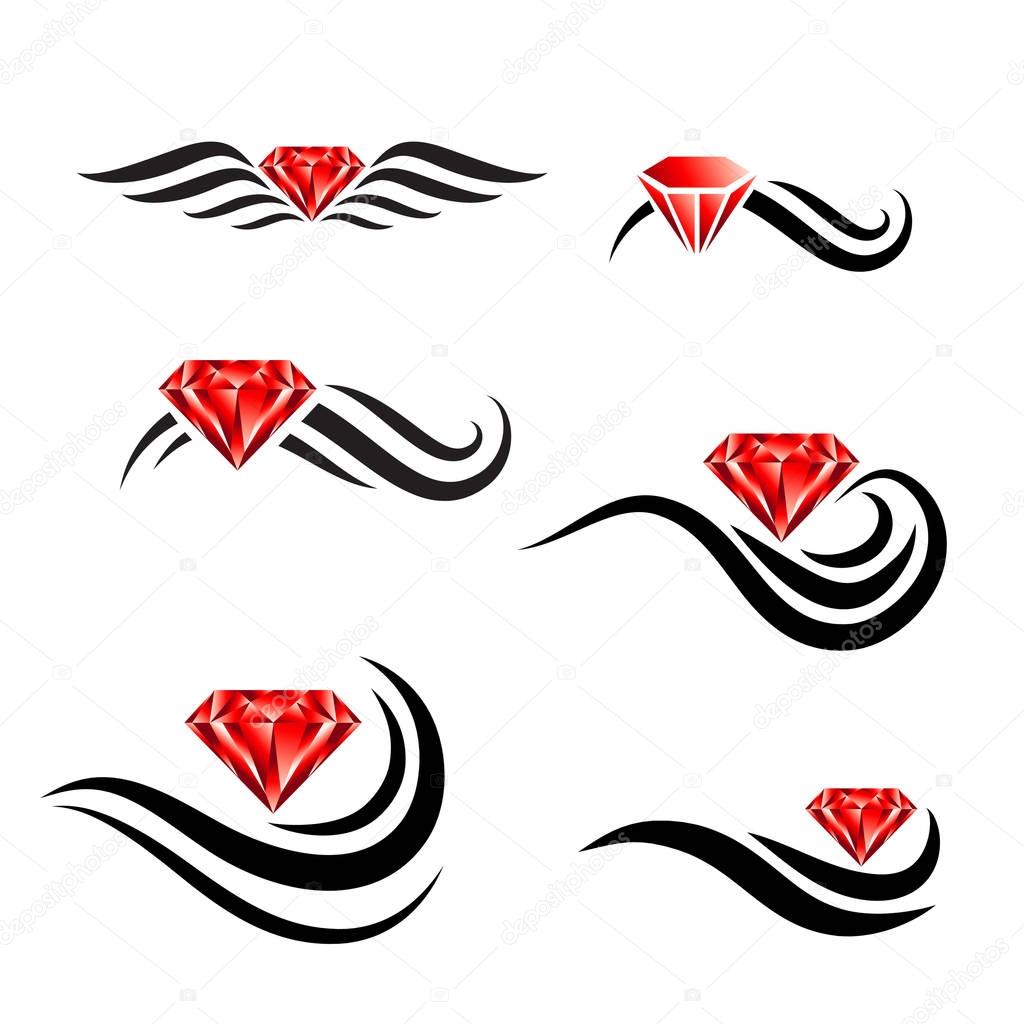 Woman Beauty Hair Diamond Salon Logo Design Collection