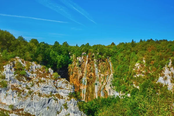 Wasserfälle im Nationalpark Plitvicer Seen — Stockfoto