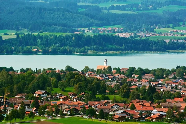 Luchtfoto van Hohenschwangau — Stockfoto