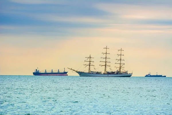 Segelfartyg Svarta Havet Bulgarien — Stockfoto