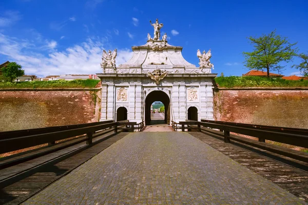 Troisième Porte Forteresse Roumaine Alba Carolina Citadelle — Photo