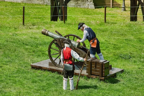 Alba Iulia Romania May 2019 Fortress Cannon Ready Fire Festival — Stock Photo, Image