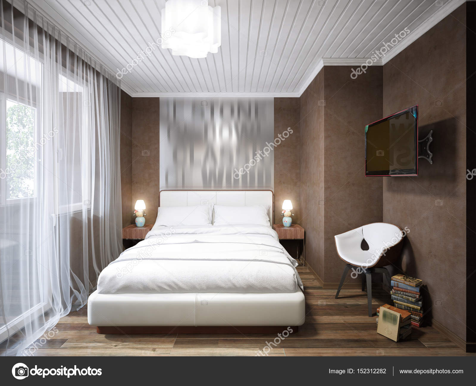 Urban Contemporary Modern Small Bedroom Interior Design Stock Photo Image By C Svetlanafeo 152312282