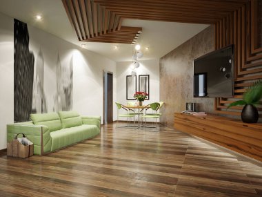 Modern kentsel modern oturma odası iç tasarım