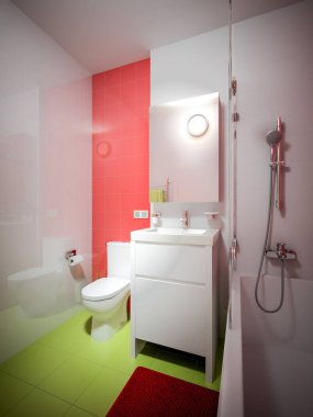 Modern kentsel çağdaş banyo Wc iç