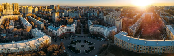 Panorama do conjunto arquitetônico histórico de Voronezh, vista aérea — Fotografia de Stock