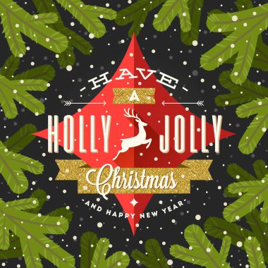 vektör Noel tebrik kartı