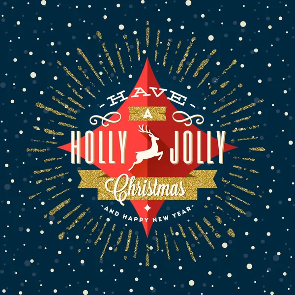 Carte de vœux de Noël vectorielle — Image vectorielle
