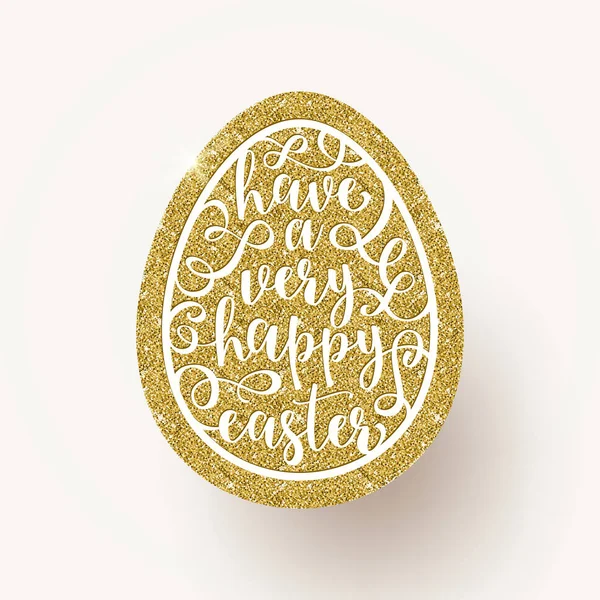 Velikonoční vajíčko s kaligrafické pozdrav - vektorové ilustrace. — Stockový vektor