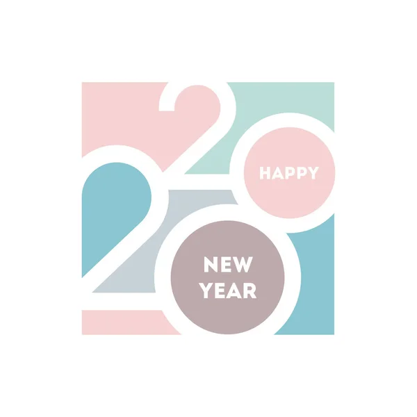 Logo du nouvel an 2020. Symboles du Nouvel An. Peut être utilisé pour carte de vœux, invitation, calendrier, etc. . — Image vectorielle