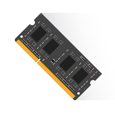 RAM Labtop 4GB, 8GB veya 16GB tarafından Rastgele Erişim Belleği kavramı