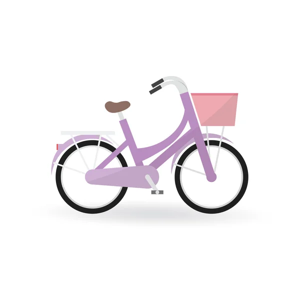 Conceito de bicicleta por bicicleta geral é cor roxa — Vetor de Stock