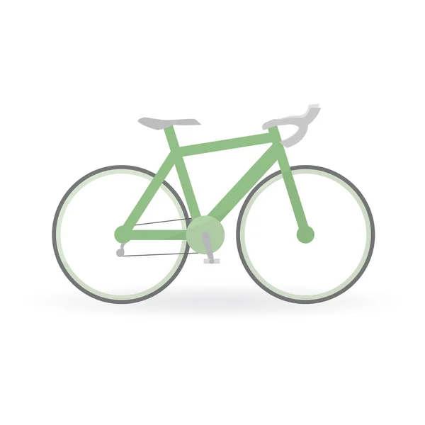 Koncepcja roweru przez rower górski jest zielony kolor — Wektor stockowy