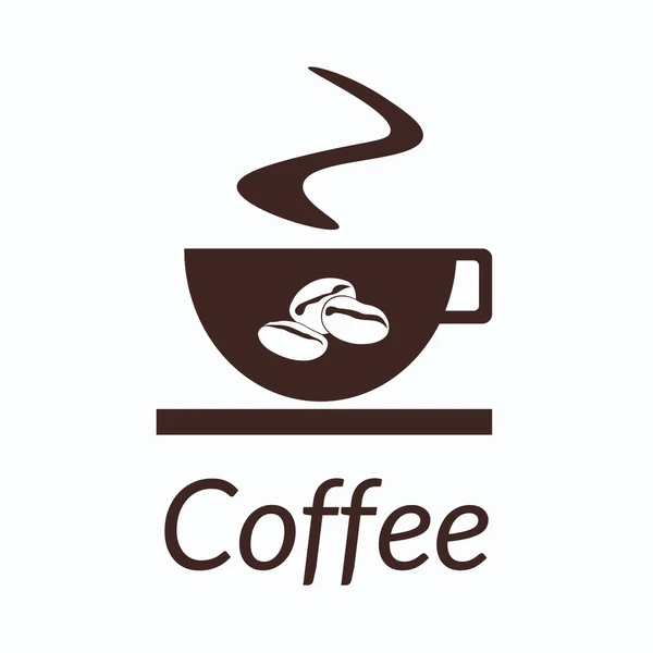 Kávé koncepció használata barna színek és őrölt fehér. — Stock Vector