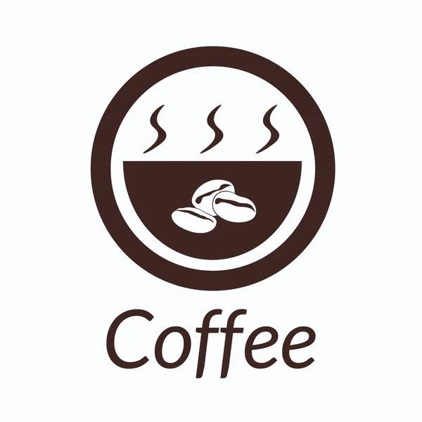 Concept de café en utilisant des couleurs marron et blanc moulu . — Image vectorielle