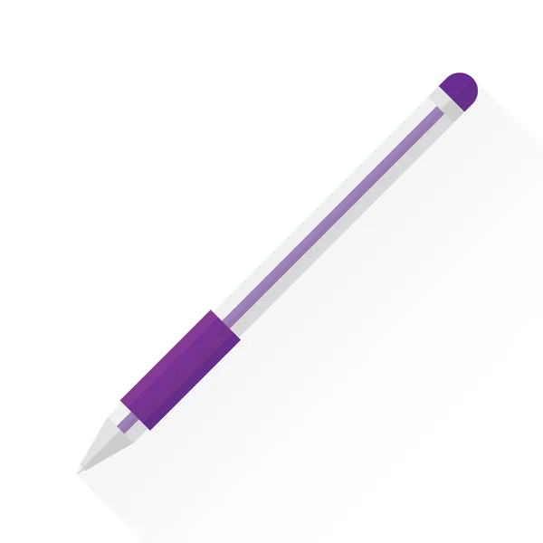 紫色の色調の鉛筆による文房具のコンセプト. — ストックベクタ