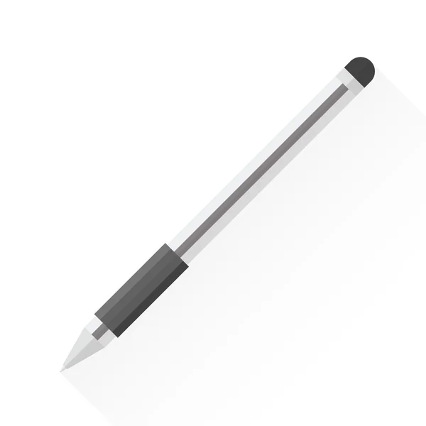 Concepto de papelería a lápiz con tonos grises. — Vector de stock