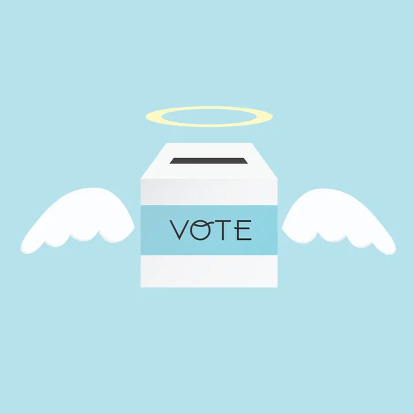 Oy sandığı Angeltarafından oylama kavramı . — Stok Vektör