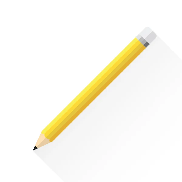 Koncepcja papeterii przez ołówek z żółtymi tonami. — Wektor stockowy