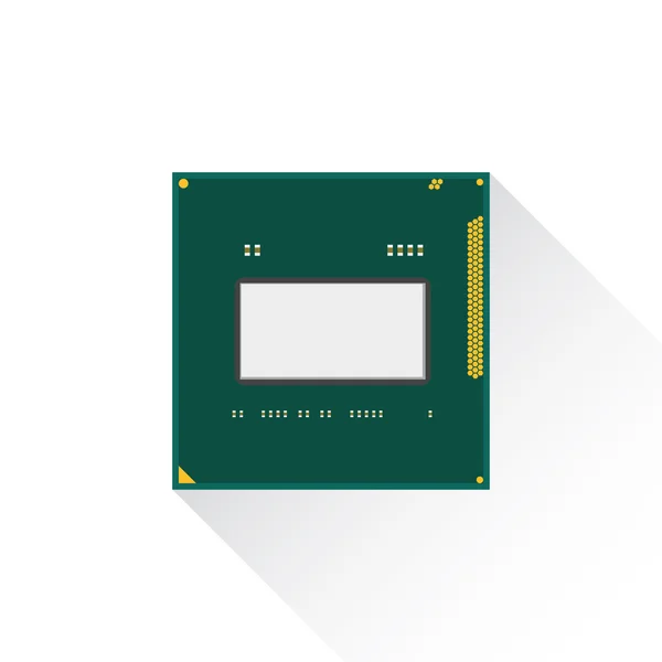 Unidad central de procesamiento CPU concept by Front board — Vector de stock