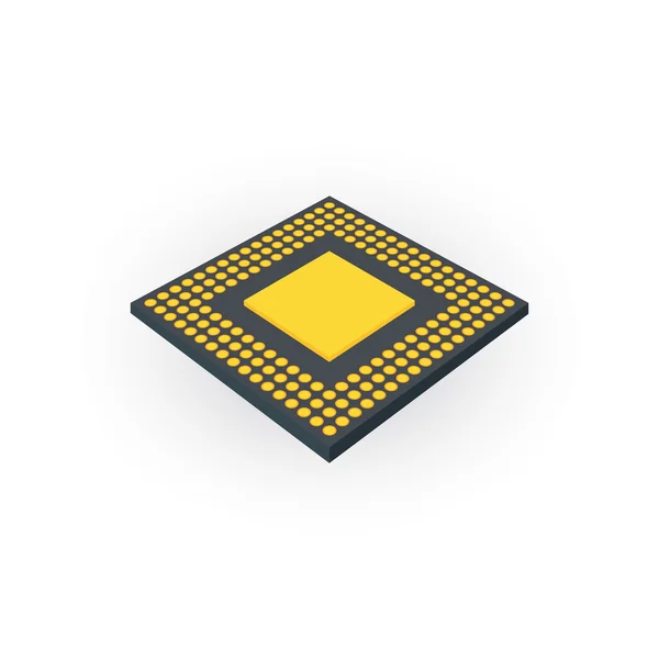 Unidad central de procesamiento CPU concept by Back board — Vector de stock