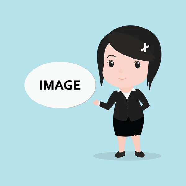 Mujer de negocios concepto por mensaje es imagen — Archivo Imágenes Vectoriales