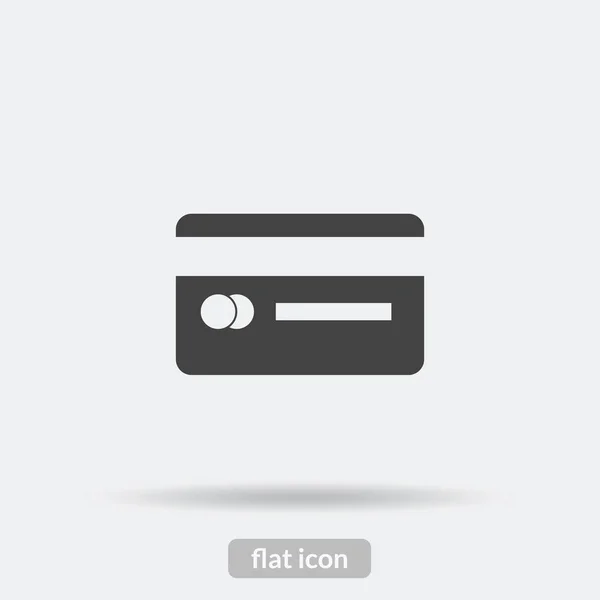 Icono de la tarjeta de crédito, vector negro es de tipo EPS10 — Vector de stock