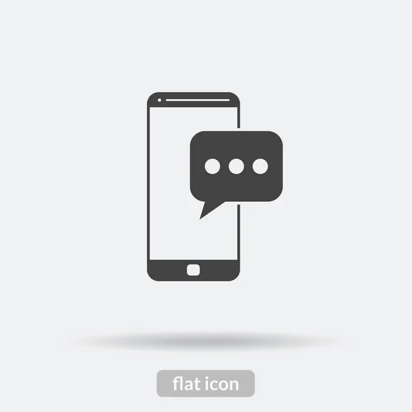 Üzenet telefon ikon, fekete vektor írja be Eps10 — Stock Vector