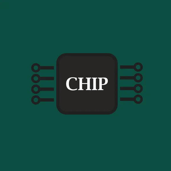 Chip electrónico, diseño de vector abstracto por ESP10 — Vector de stock