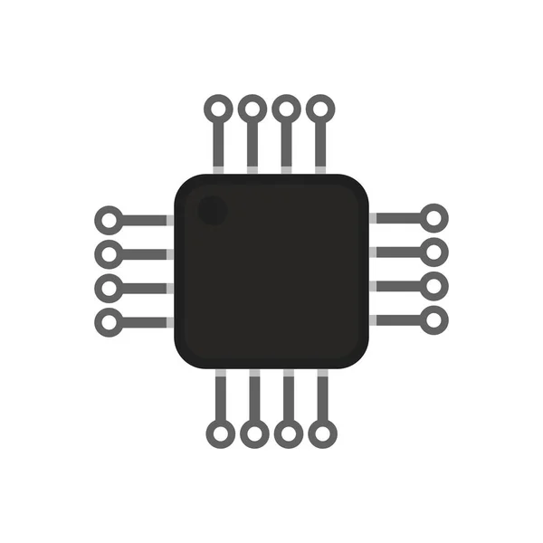 Elektronischer Chip, abstraktes Vektordesign von esp10 — Stockvektor