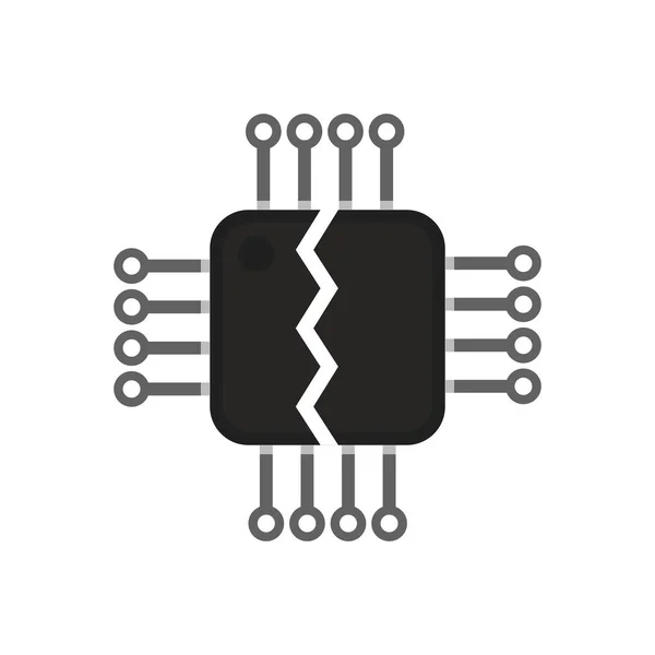 Elektronische chip beschadigd, abstract vector design door Esp10 — Stockvector