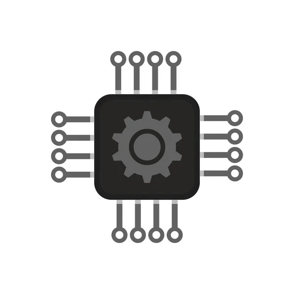 Elektronischer Chip, abstraktes Vektordesign von esp10 — Stockvektor