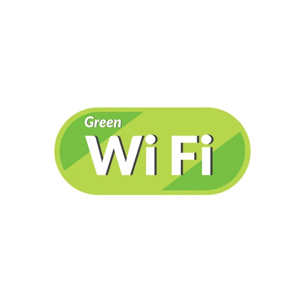 Green WiFi icon is basic vector icon, EPS10 — Stock Vector