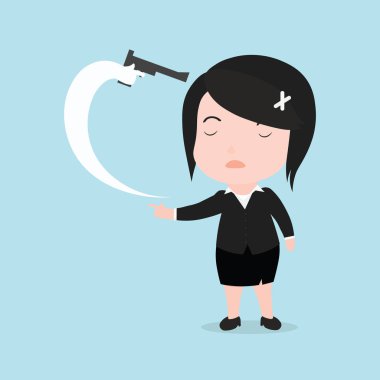 Onu öldürmek iş kadını kendini onun ile kelime