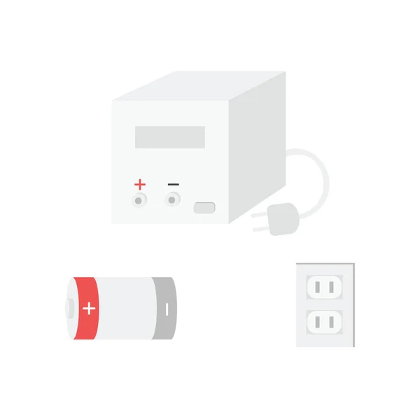 Componentes electrónicos, Vector de iconos de EPS10 — Vector de stock