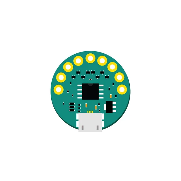 DIY электронная мини-плата с микроконтроллером Лицензионные Стоковые Иллюстрации
